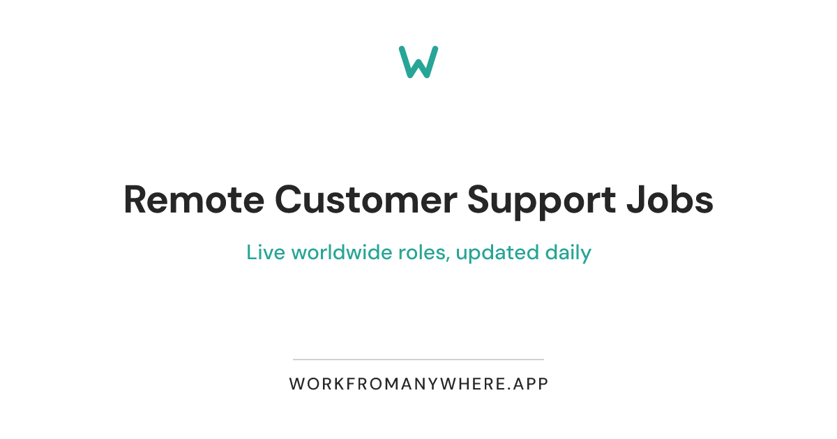 Remote Customer Support Jobs ☀️ Work From Anywhere